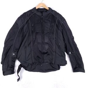 Viking Cycle Motorcycle Jacket XXL Black Mesh Armored Riding Jacket Men's